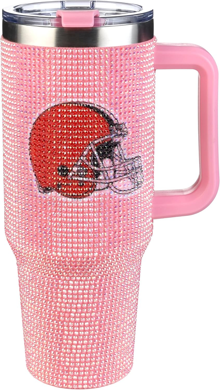 The Memory Company Officially Licensed 40Oz White Bling Game Day Tumbler, Las Vegas Raiders