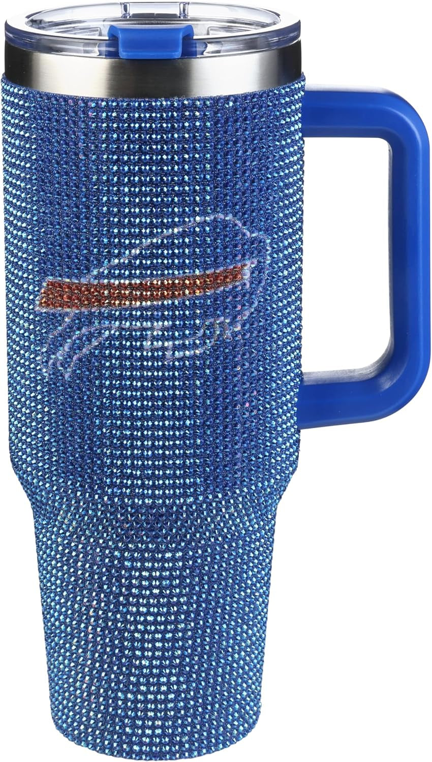 The Memory Company Officially Licensed 40Oz White Bling Game Day Tumbler, Las Vegas Raiders
