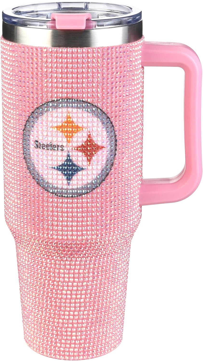 The Memory Company Officially Licensed 40Oz White Bling Game Day Tumbler, Las Vegas Raiders