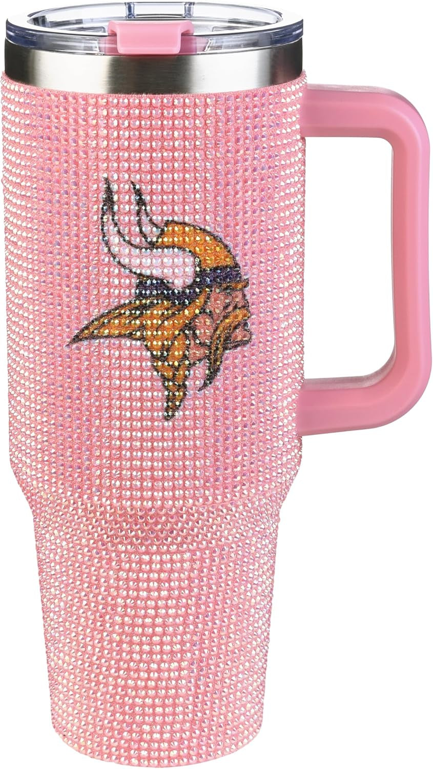 The Memory Company Officially Licensed 40Oz White Bling Game Day Tumbler, Las Vegas Raiders