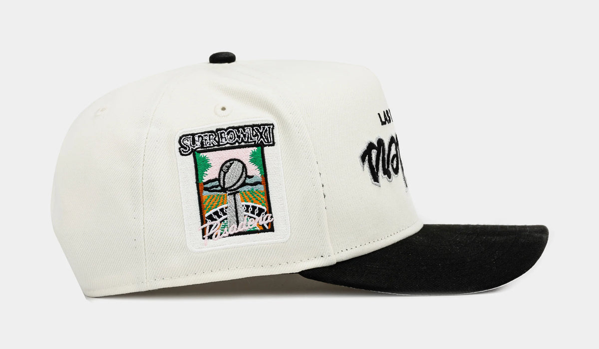 Shoe Palace Exclusive Las Vegas Raiders Upside down 950AF Snapback Mens Hat (Beige/Black)