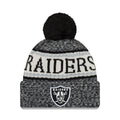 Oakland Raiders  2018 NFL On-Field SPORT KNIT Cuffed Pom Hat