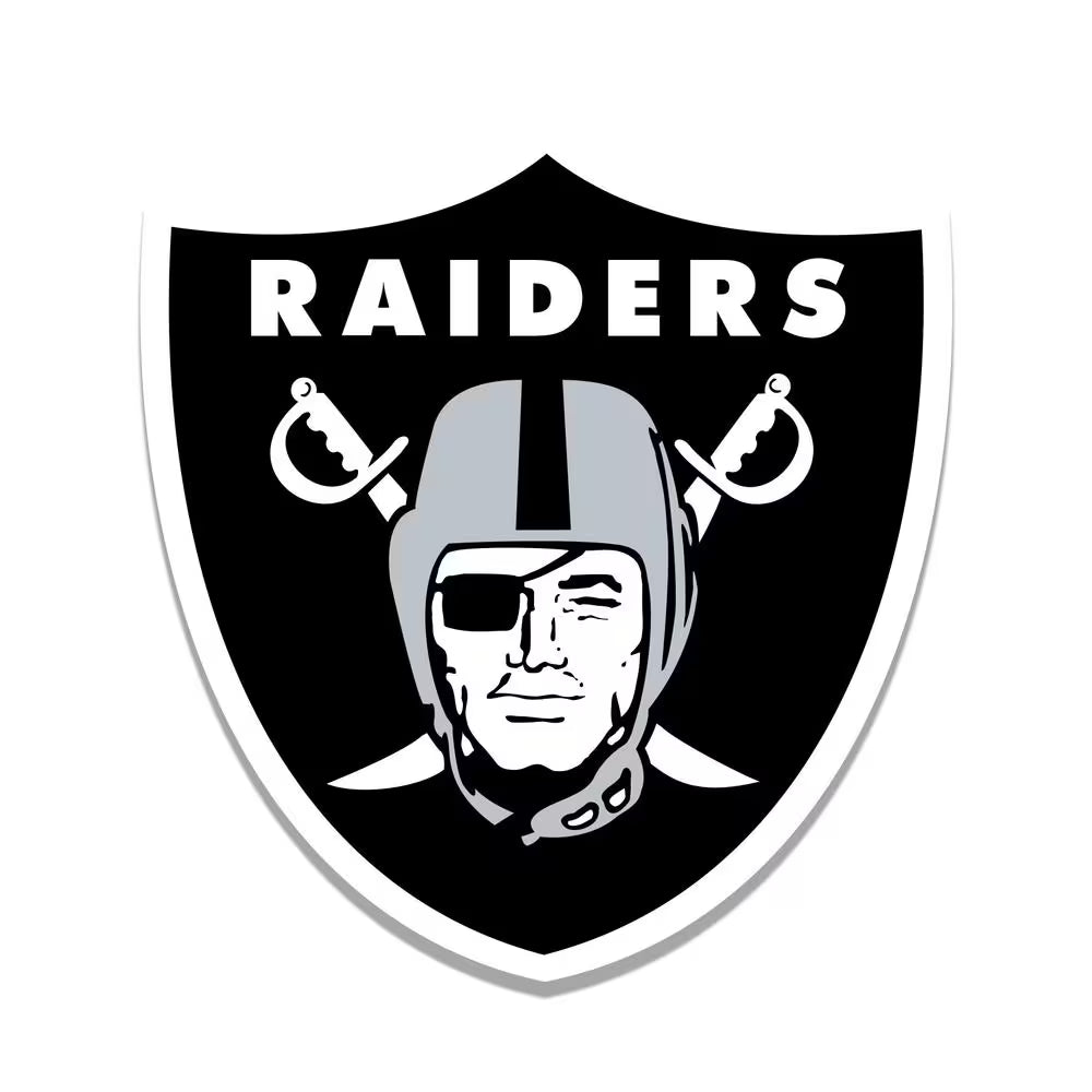 NFL Indoor Oakland Raiders Distressed Logo Cutout Wood Sign