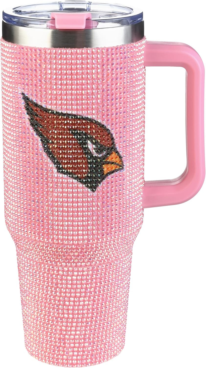 The Memory Company Officially Licensed 40Oz White Bling Game Day Tumbler, Las Vegas Raiders