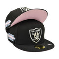 Oakland Raiders SUPER BOWL XVIII (18) Exclusive  59Fifty Fitted Hat - Black/Pink Bottom