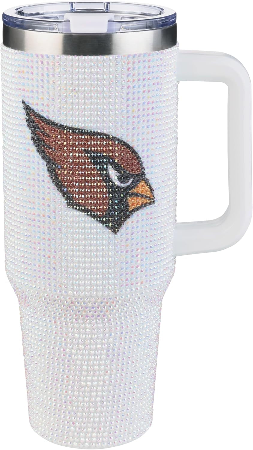 The Memory Company Officially Licensed 40Oz White Bling Game Day Tumbler, Las Vegas Raiders