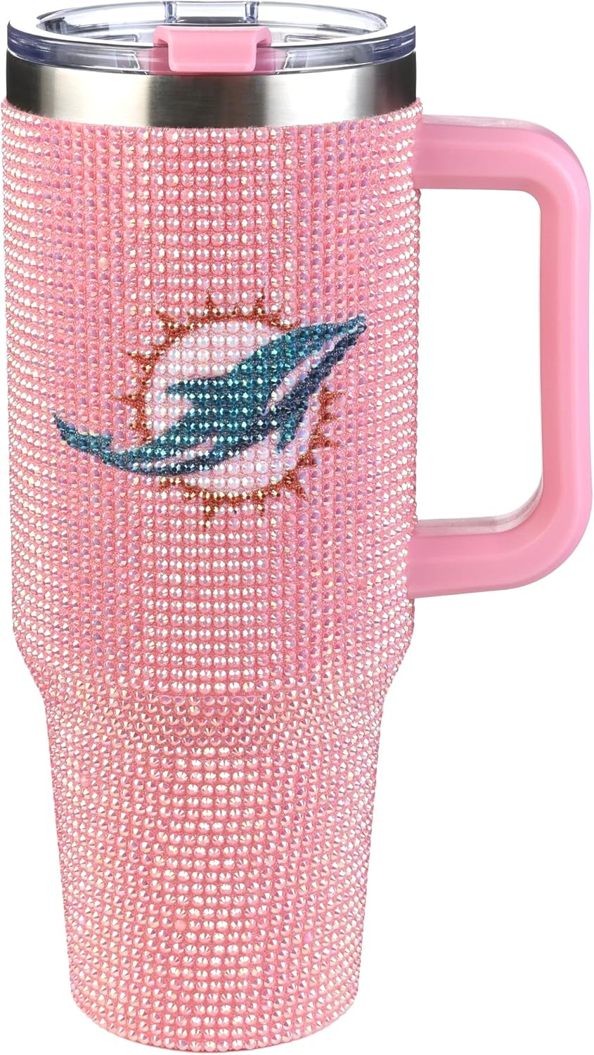 The Memory Company Officially Licensed 40Oz White Bling Game Day Tumbler, Las Vegas Raiders