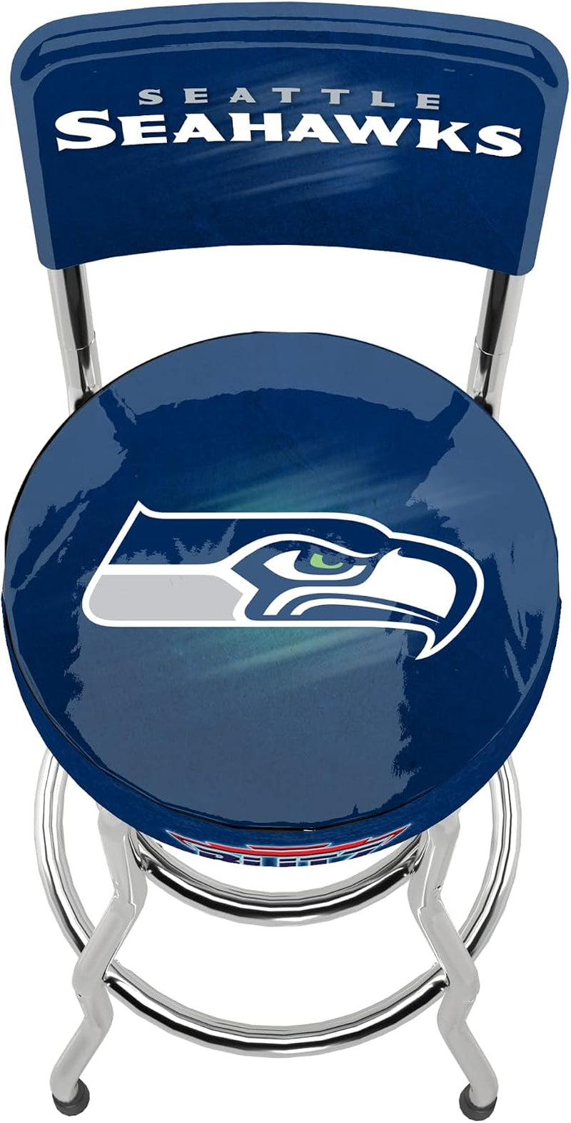 ARCADE1UP NFL Blitz High Back Stool with Adjustable Height and Swiveling Padded Seat (Las Vegas Raiders)
