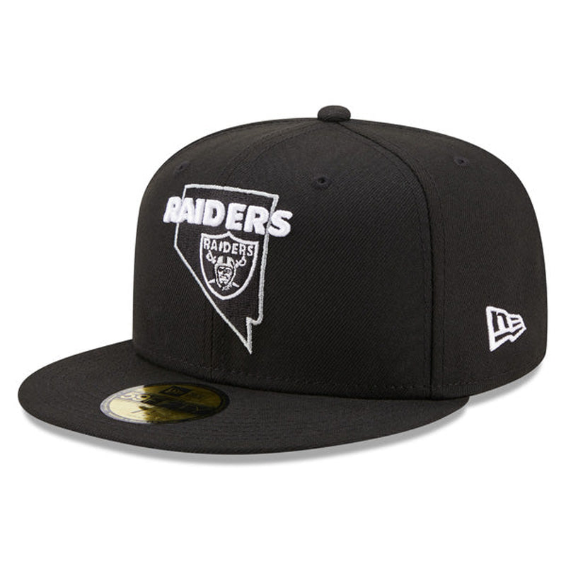 Las Vegas Raiders  LOCAL Fitted 59Fifty NFL Hat - Black/Silver