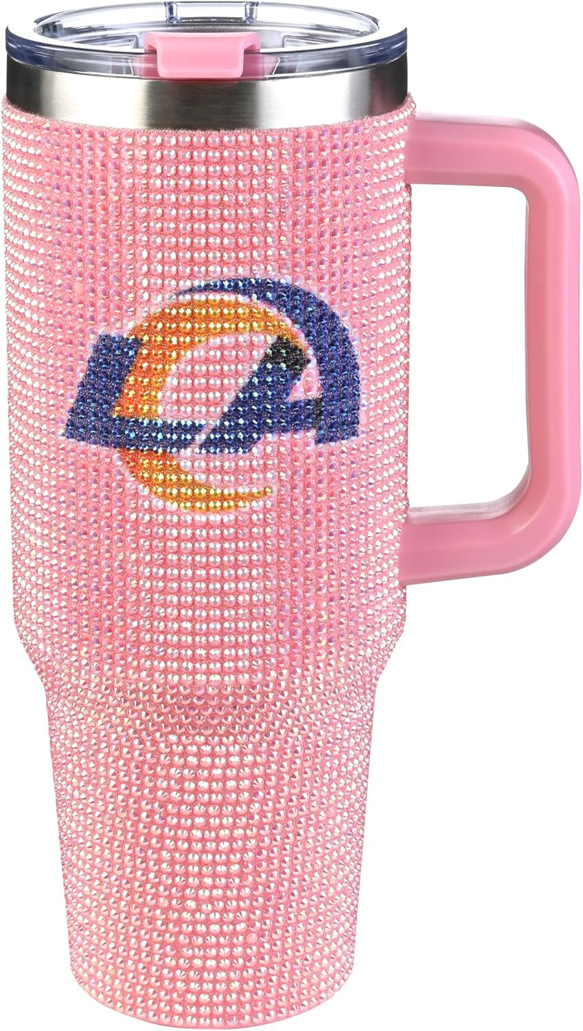 The Memory Company Officially Licensed 40Oz White Bling Game Day Tumbler, Las Vegas Raiders