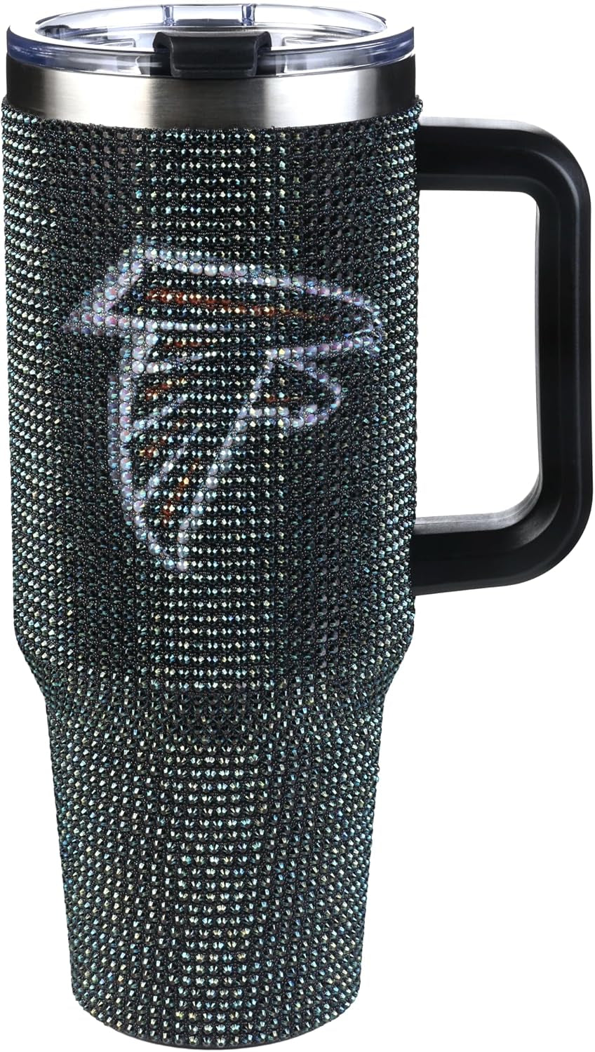 The Memory Company Officially Licensed 40Oz White Bling Game Day Tumbler, Las Vegas Raiders