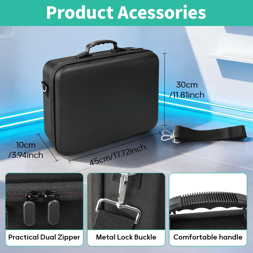 Xbox Series S Carrying Case Hard EVA Shell, Waterproof Shockproof Dustproof Travel Bag for Xbox Series S Console, Large Capacity Holds Controller Headset Games Cables, Impact Resistant Protective Pouch, Essential Gift for Gamers