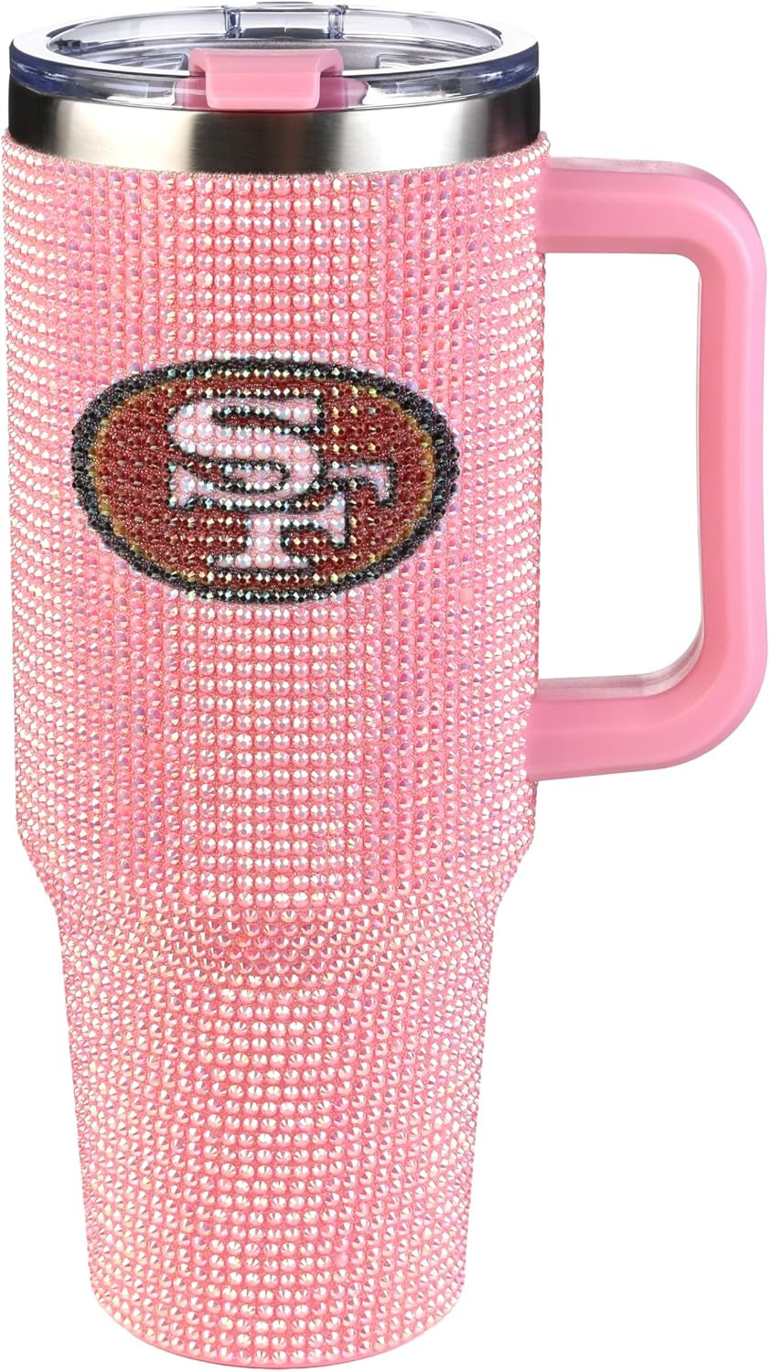 The Memory Company Officially Licensed 40Oz White Bling Game Day Tumbler, Las Vegas Raiders