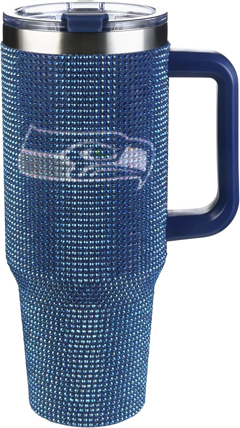 The Memory Company Officially Licensed 40Oz White Bling Game Day Tumbler, Las Vegas Raiders