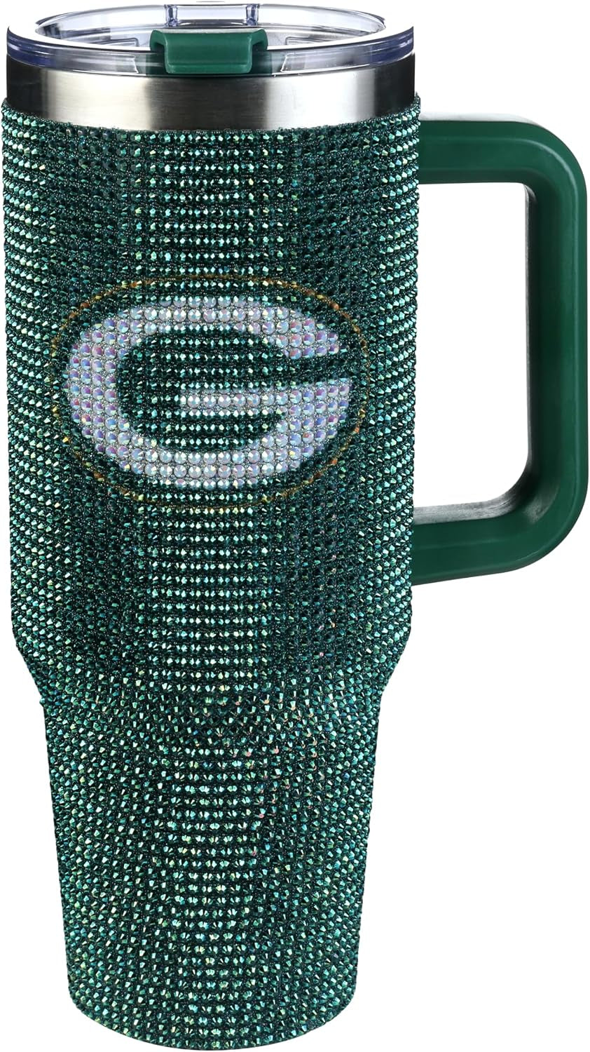 The Memory Company Officially Licensed 40Oz White Bling Game Day Tumbler, Las Vegas Raiders