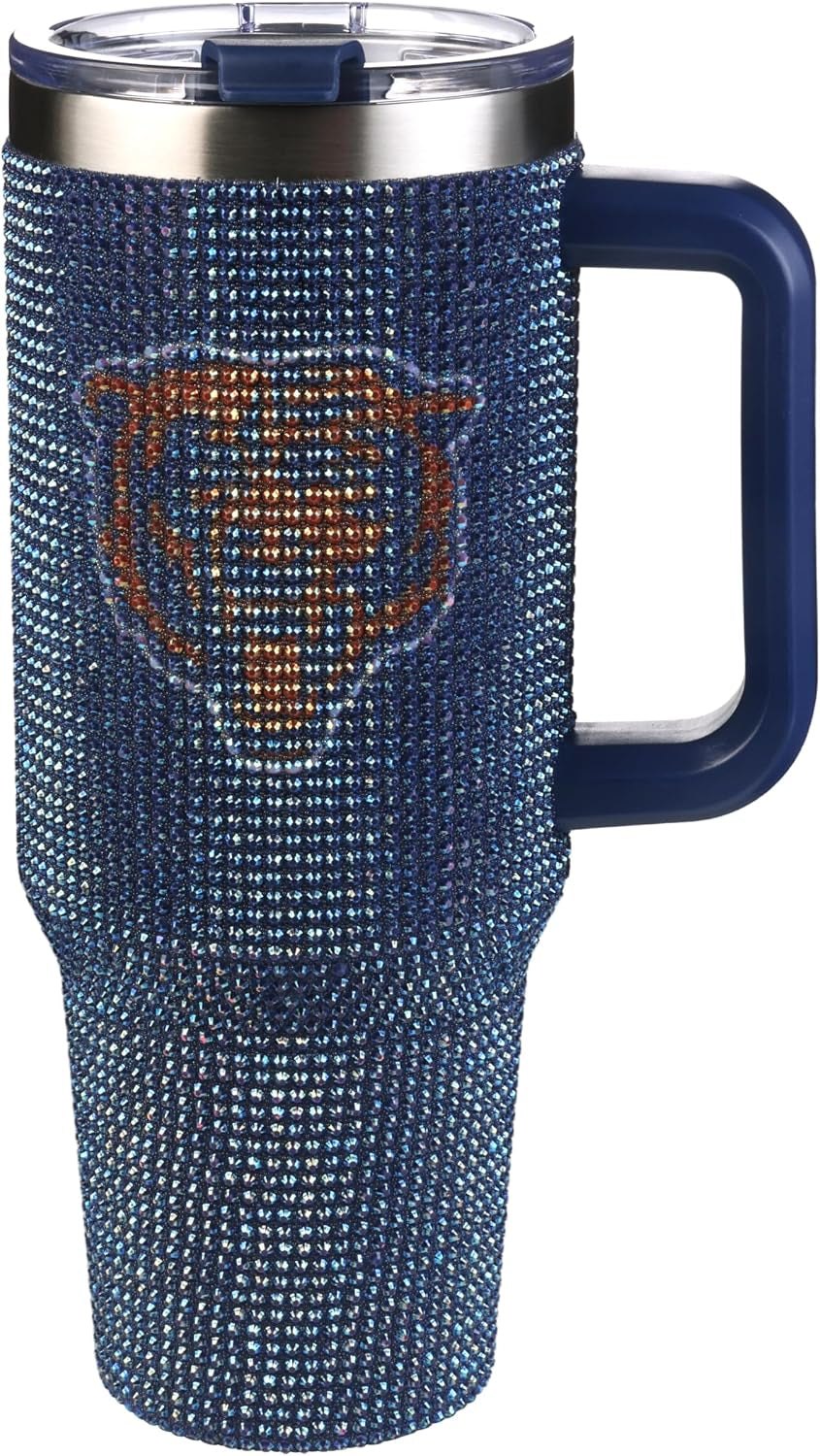 The Memory Company Officially Licensed 40Oz White Bling Game Day Tumbler, Las Vegas Raiders