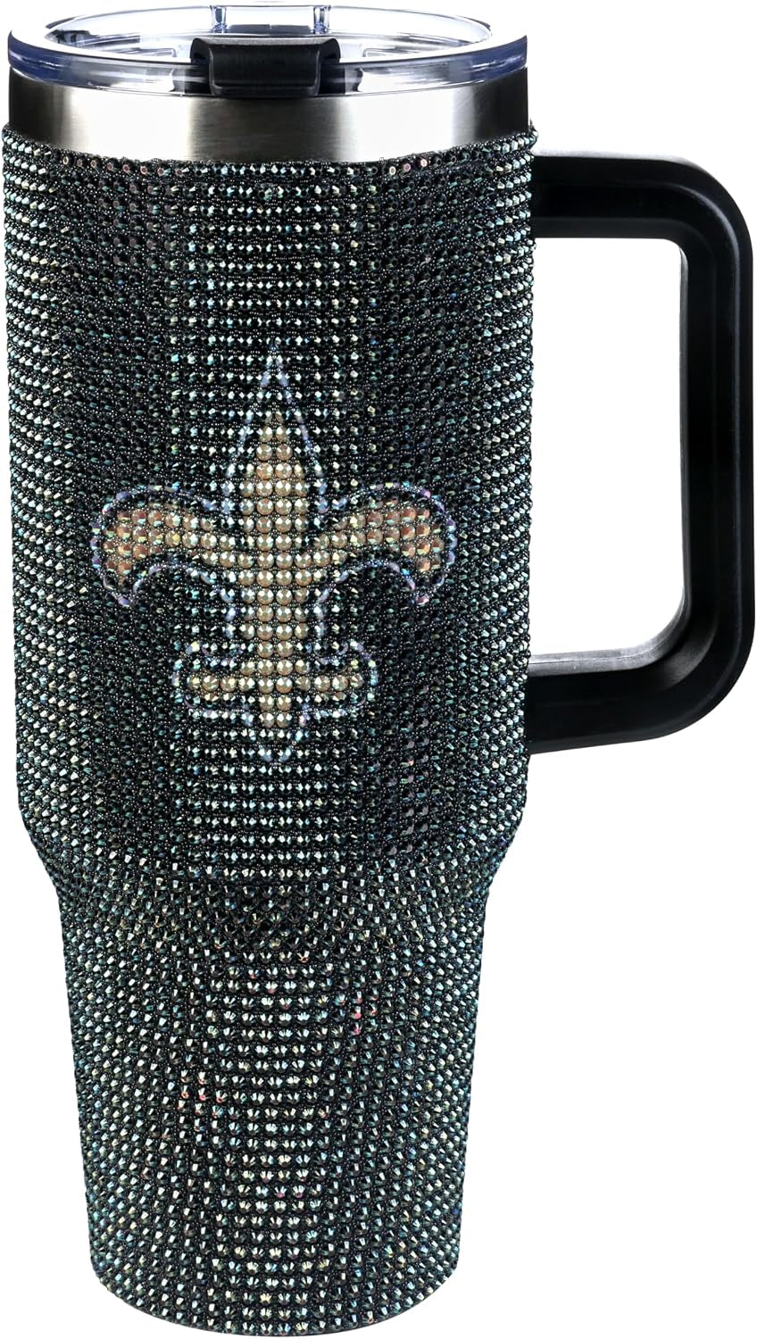 The Memory Company Officially Licensed 40Oz White Bling Game Day Tumbler, Las Vegas Raiders