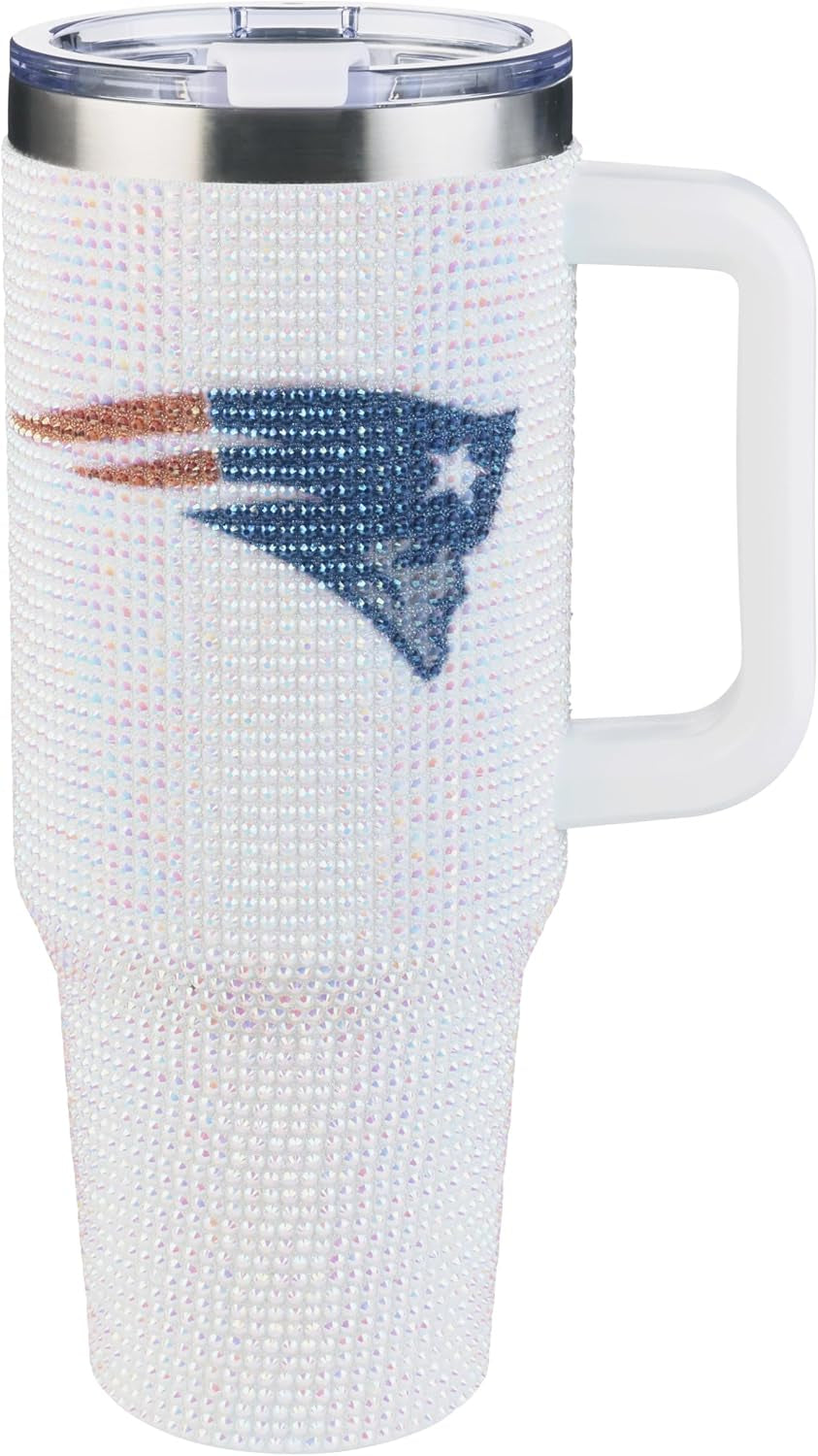 The Memory Company Officially Licensed 40Oz White Bling Game Day Tumbler, Las Vegas Raiders