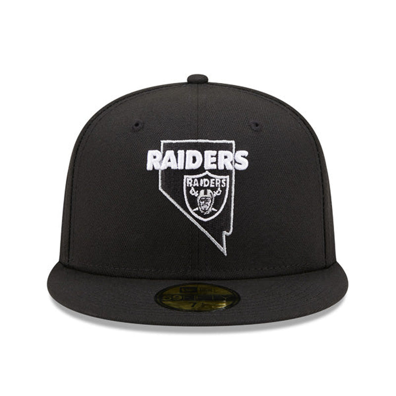 Las Vegas Raiders  LOCAL Fitted 59Fifty NFL Hat - Black/Silver