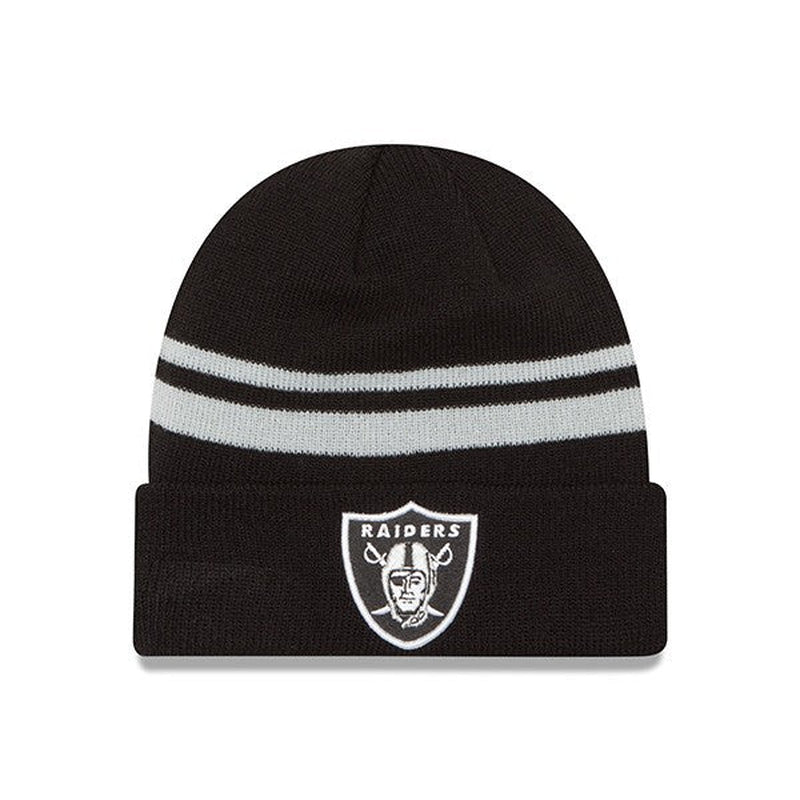 Oakland Raiders  STRIPED Cuffed Knit NFL Hat