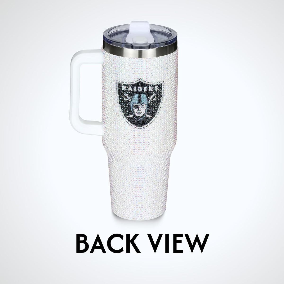 The Memory Company Officially Licensed 40Oz White Bling Game Day Tumbler, Las Vegas Raiders