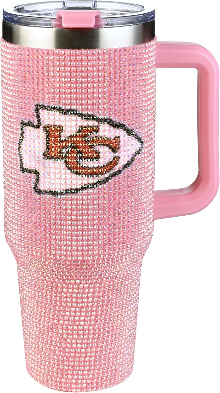 The Memory Company Officially Licensed 40Oz White Bling Game Day Tumbler, Las Vegas Raiders