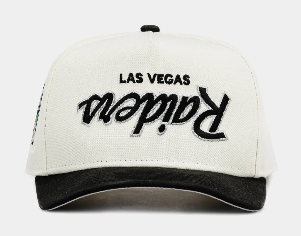 Shoe Palace Exclusive Las Vegas Raiders Upside down 950AF Snapback Mens Hat (Beige/Black)