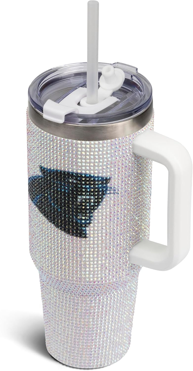 The Memory Company Officially Licensed 40Oz White Bling Game Day Tumbler, Las Vegas Raiders
