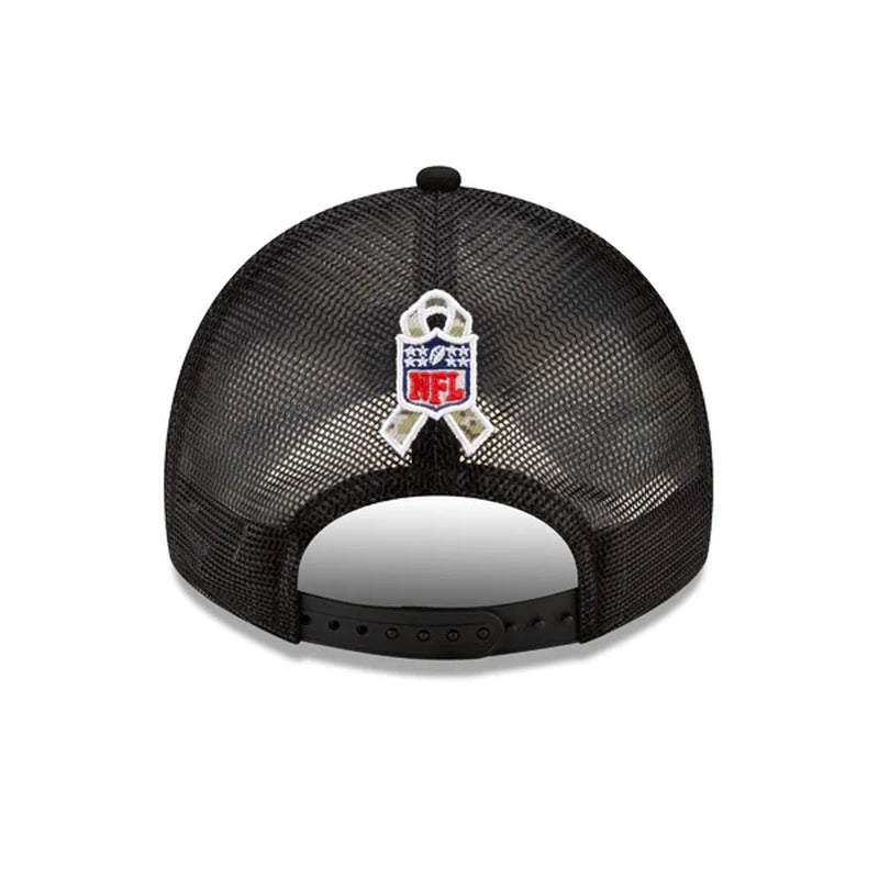 Las Vegas Raiders  2021 Salute to Service Trucker 9TWENTY Adjustable Hat - Black