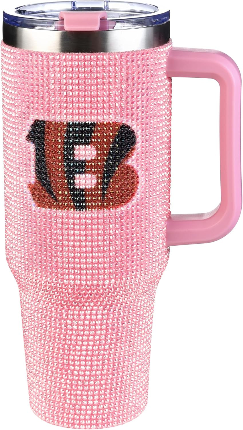 The Memory Company Officially Licensed 40Oz White Bling Game Day Tumbler, Las Vegas Raiders
