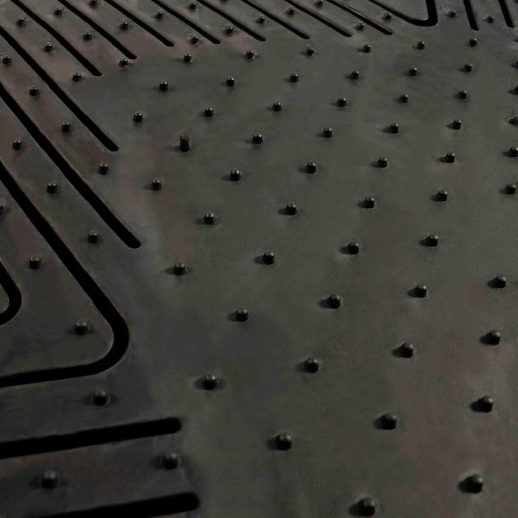 FANMATS 8774 Las Vegas Raiders 2-Piece Heavy Duty Vinyl Car Mat Set, Front Row Floor Mats, All Weather Protection, Universal Fit, Deep Resevoir Design