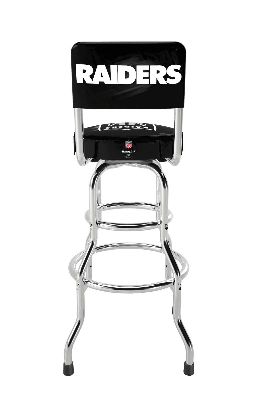 Las Vegas Raiders NFL Blitz High Back Adjustable Swivel Stool,