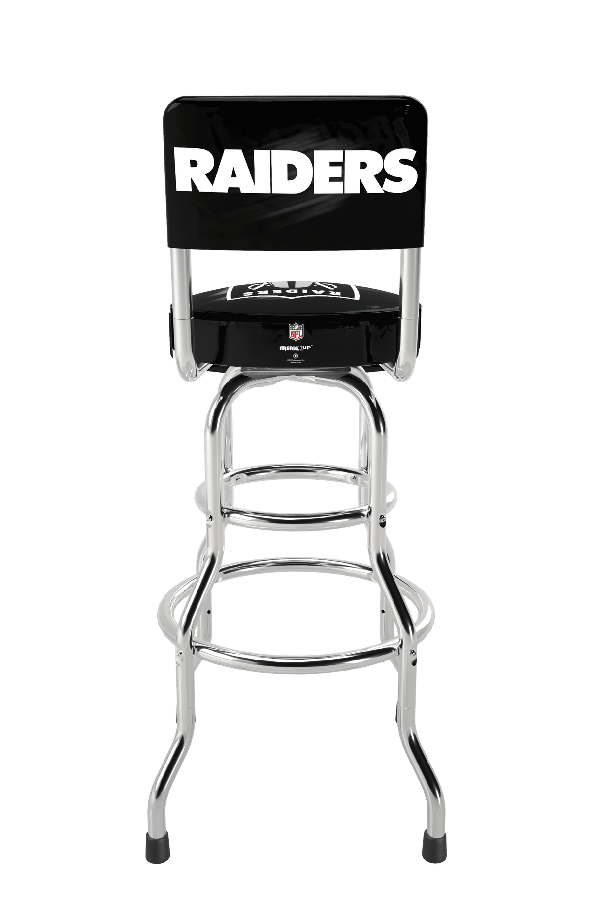 Las Vegas Raiders NFL Blitz High Back Adjustable Swivel Stool,