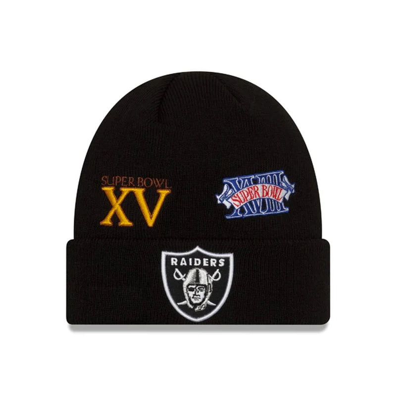Las Vegas Raiders  CHAMPIONS SERIES Cuffed Knit NFL Hat - Black