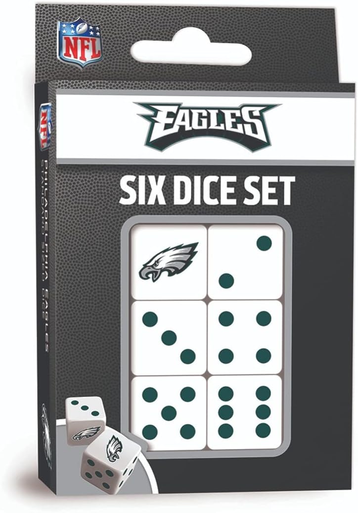 Masterpieces Las Vegas Raiders NFL Dice Set Activity for Kids and Families - Great Gift Idea for Holidays Birthdays and Everyday Playtime – Officially Licensed NFL Dice Game