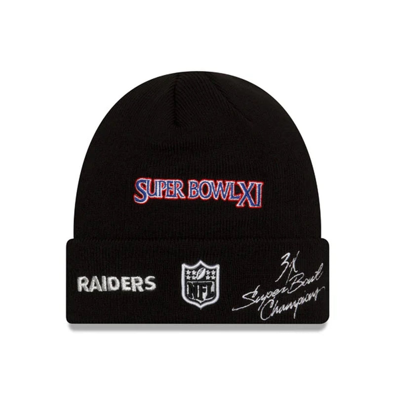 Las Vegas Raiders  CHAMPIONS SERIES Cuffed Knit NFL Hat - Black