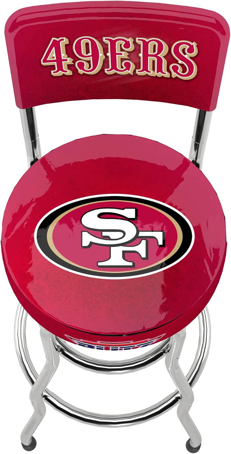 ARCADE1UP NFL Blitz High Back Stool with Adjustable Height and Swiveling Padded Seat (Las Vegas Raiders)