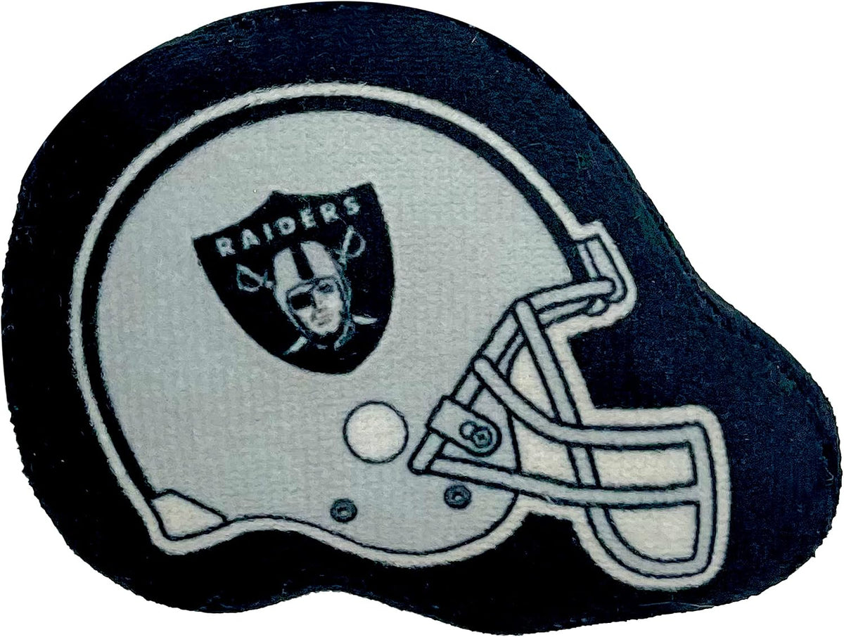 BEST PLUSH CAT TOY - NFL LAS VEGAS RAIDERS Complete Set of 3 Piece Cat Toys Filled with Fresh Catnip. Includes: 1 Helmet Cat Toy, 1 Football Cat Toy with Feathers & 1 Beer Bottle. Beautiful Team LOGOS