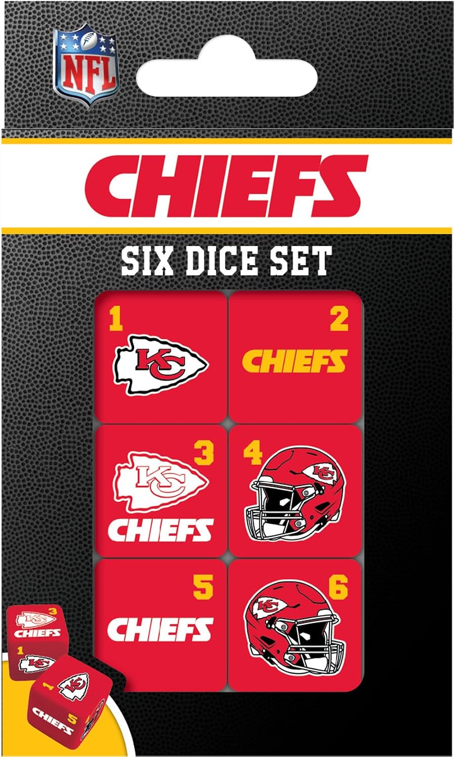 Masterpieces Las Vegas Raiders NFL Dice Set Activity for Kids and Families - Great Gift Idea for Holidays Birthdays and Everyday Playtime – Officially Licensed NFL Dice Game