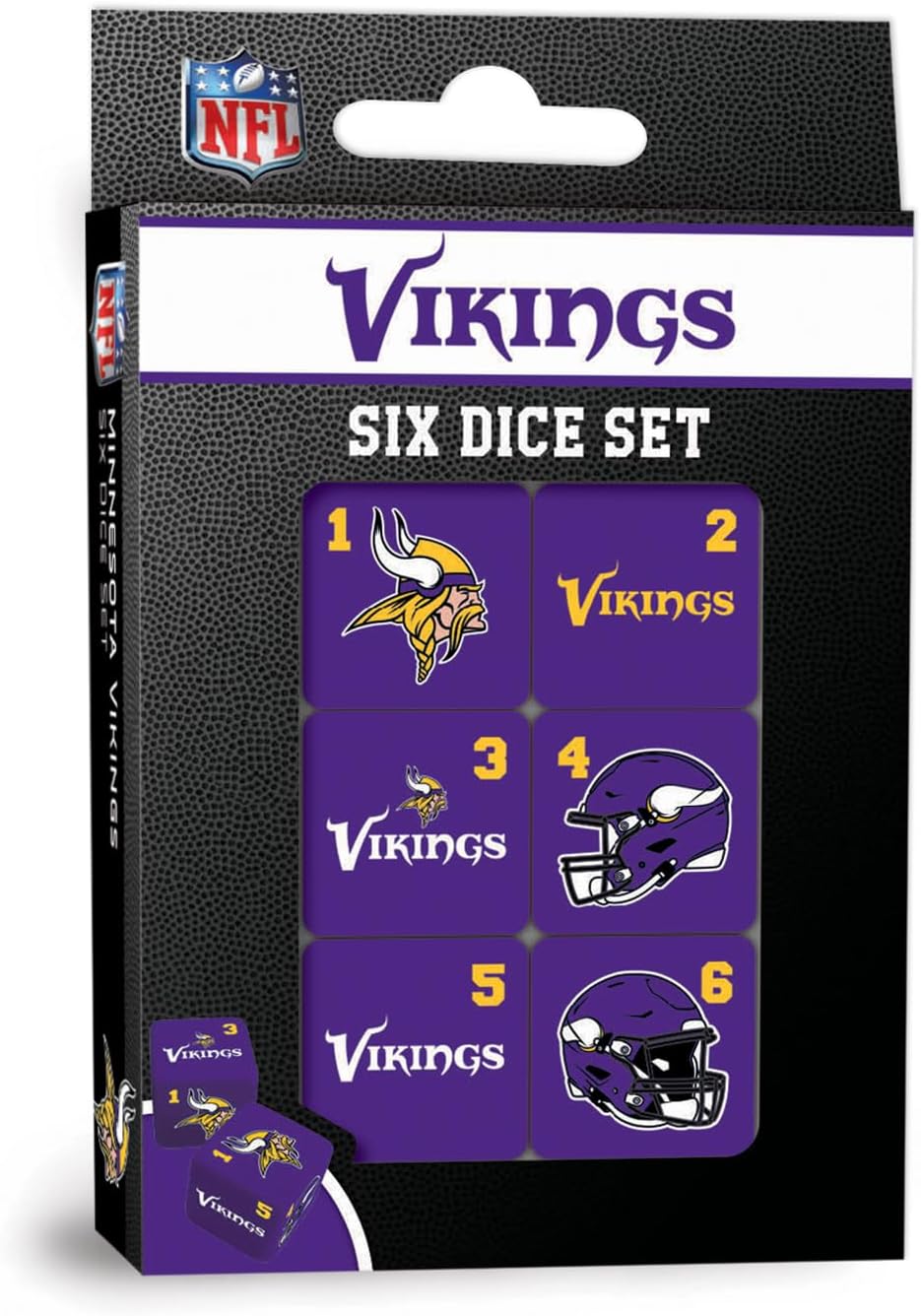 Masterpieces Las Vegas Raiders NFL Dice Set Activity for Kids and Families - Great Gift Idea for Holidays Birthdays and Everyday Playtime – Officially Licensed NFL Dice Game