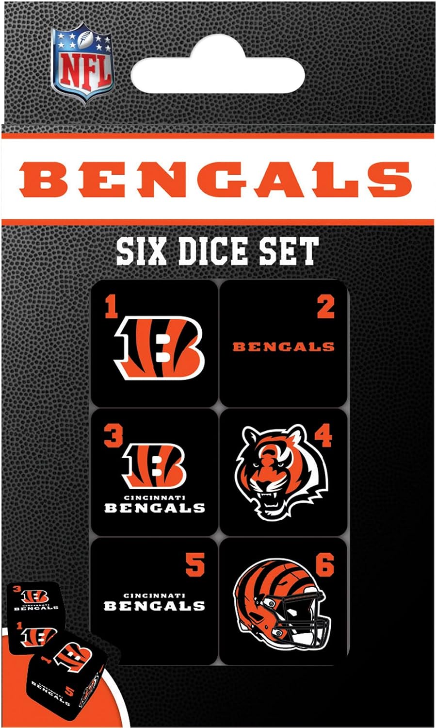Masterpieces Las Vegas Raiders NFL Dice Set Activity for Kids and Families - Great Gift Idea for Holidays Birthdays and Everyday Playtime – Officially Licensed NFL Dice Game