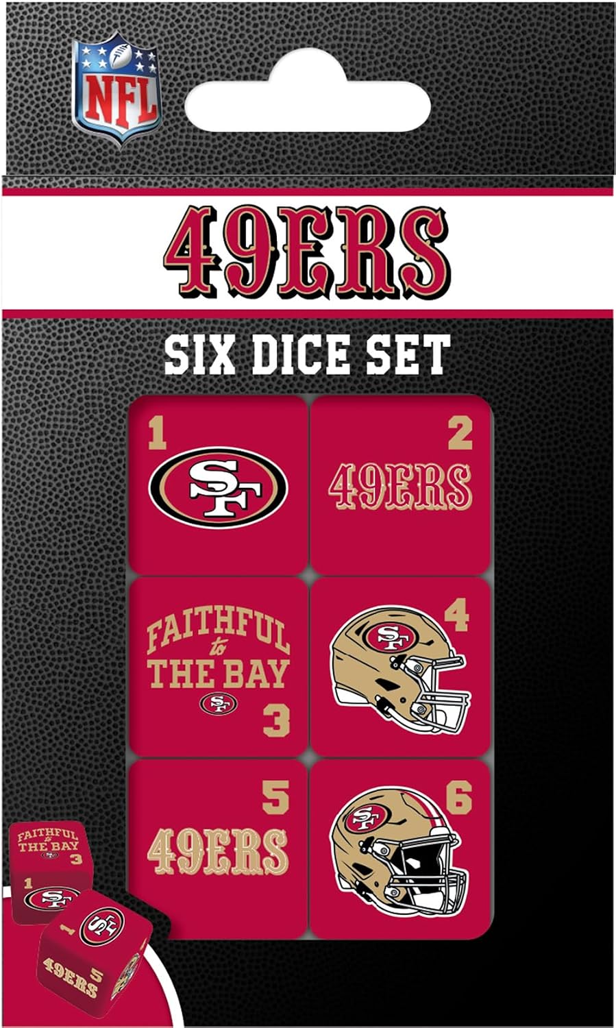 Masterpieces Las Vegas Raiders NFL Dice Set Activity for Kids and Families - Great Gift Idea for Holidays Birthdays and Everyday Playtime – Officially Licensed NFL Dice Game