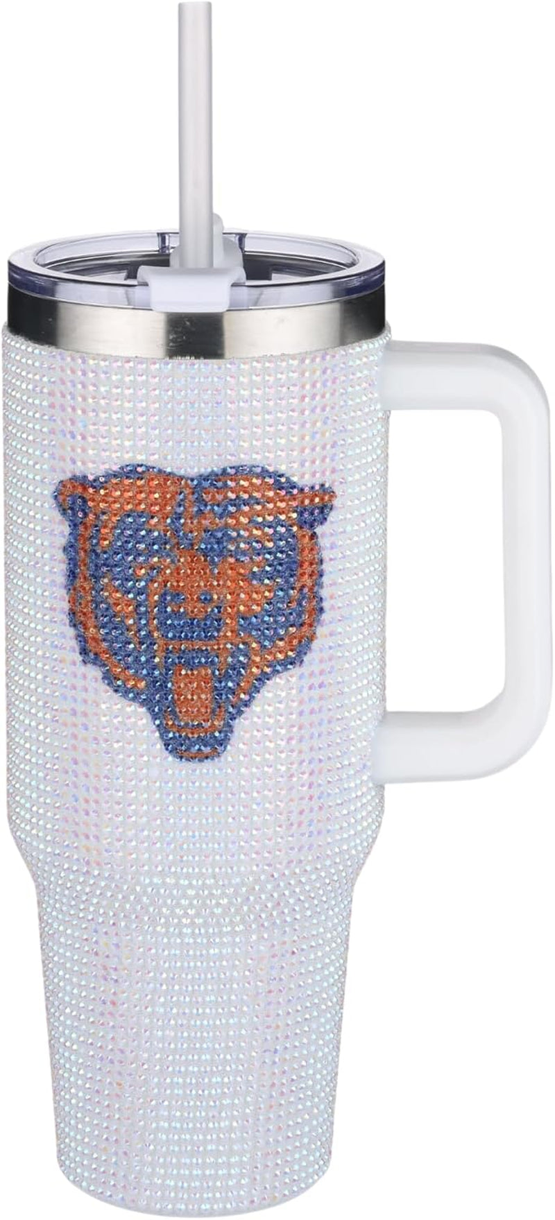 The Memory Company Officially Licensed 40Oz White Bling Game Day Tumbler, Las Vegas Raiders