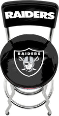 ARCADE1UP NFL Blitz High Back Stool with Adjustable Height and Swiveling Padded Seat (Las Vegas Raiders)