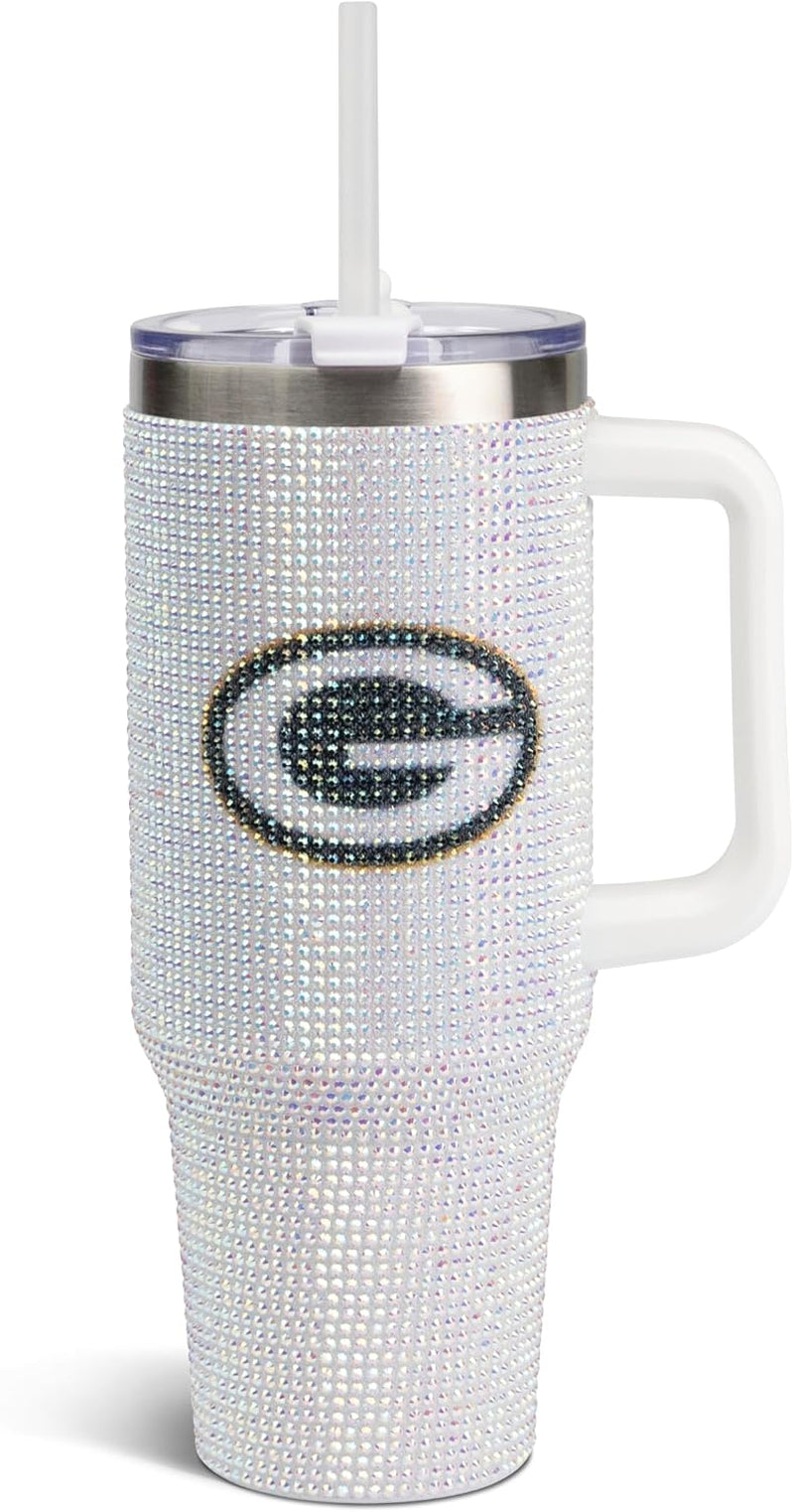 The Memory Company Officially Licensed 40Oz White Bling Game Day Tumbler, Las Vegas Raiders