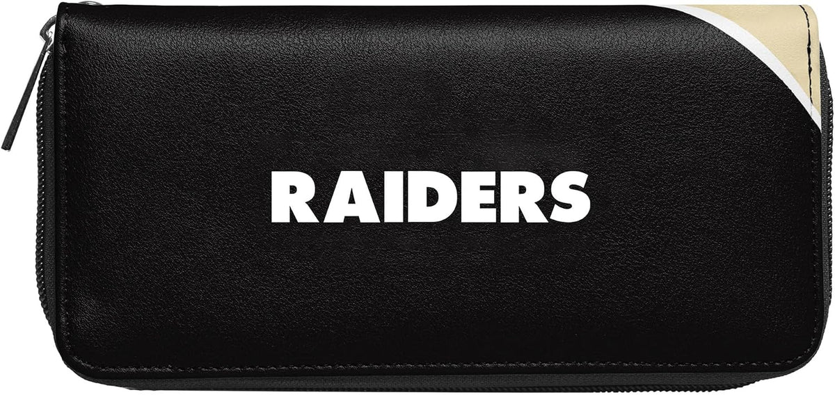 Littlearth NFL Oakland Raiders Curve Zip Organizer, Team Color, 8" X 4" X 1"