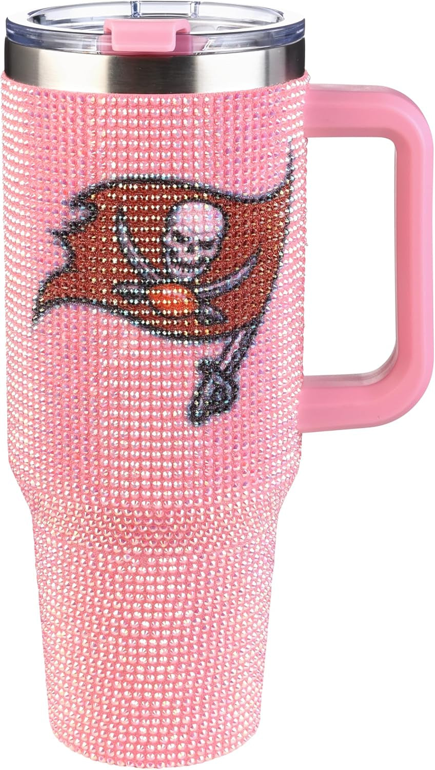 The Memory Company Officially Licensed 40Oz White Bling Game Day Tumbler, Las Vegas Raiders