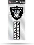Rico Industries NFL Football Las Vegas Raiders Double up Die Cut 2-Piece Sticker Sheet