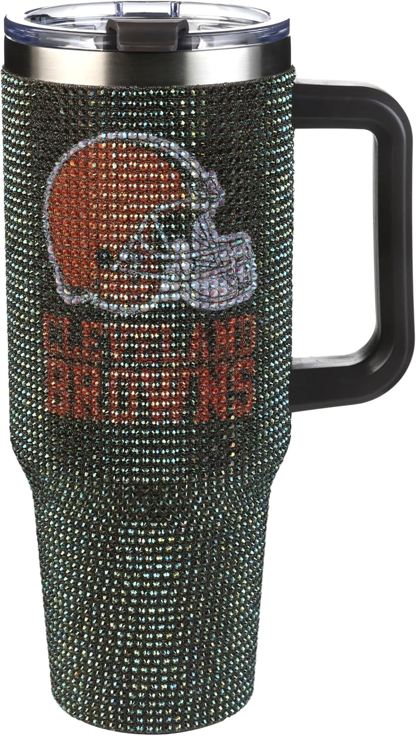 The Memory Company Officially Licensed 40Oz White Bling Game Day Tumbler, Las Vegas Raiders