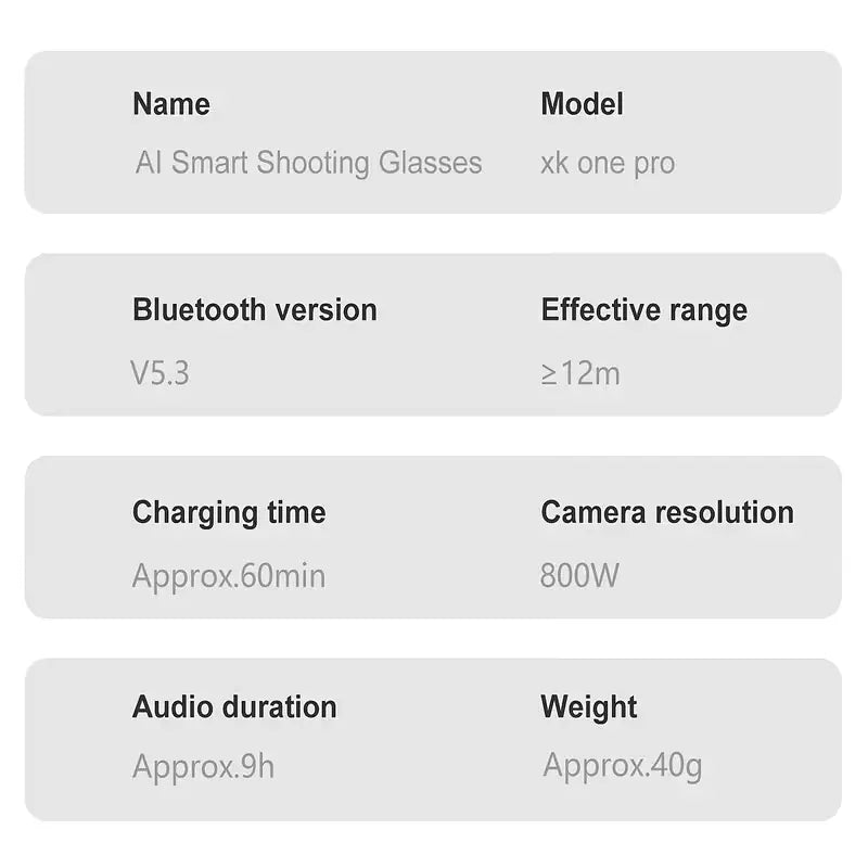 AI Smart Glasses with Camera - 800MP Imaging, 1080P HD Video, Touch Control & Voice Control, Bluetooth Wireless Audio Calls, Intelligent Recording, 27-Language Translation, Photochromic Lenses, Ideal for Meetings, Travel, Video Camera Glasses